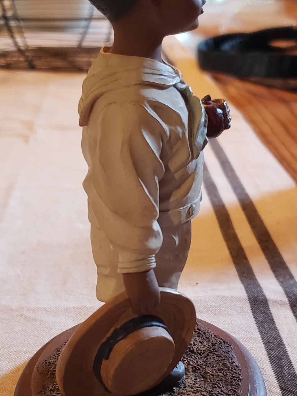 Emma James Cream and Brown Boy in Sailor Outfit Figurine